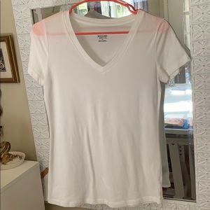 Plain White V-Neck T-Shirt